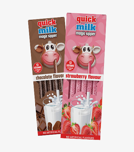 Quick Milk in Qatar - Chocolate and Strawberry Packs